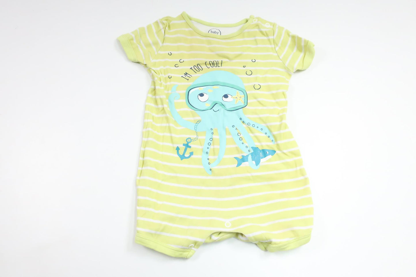 Randig pyjamas från Baby Club by C&A - Storlek 86 - Gul