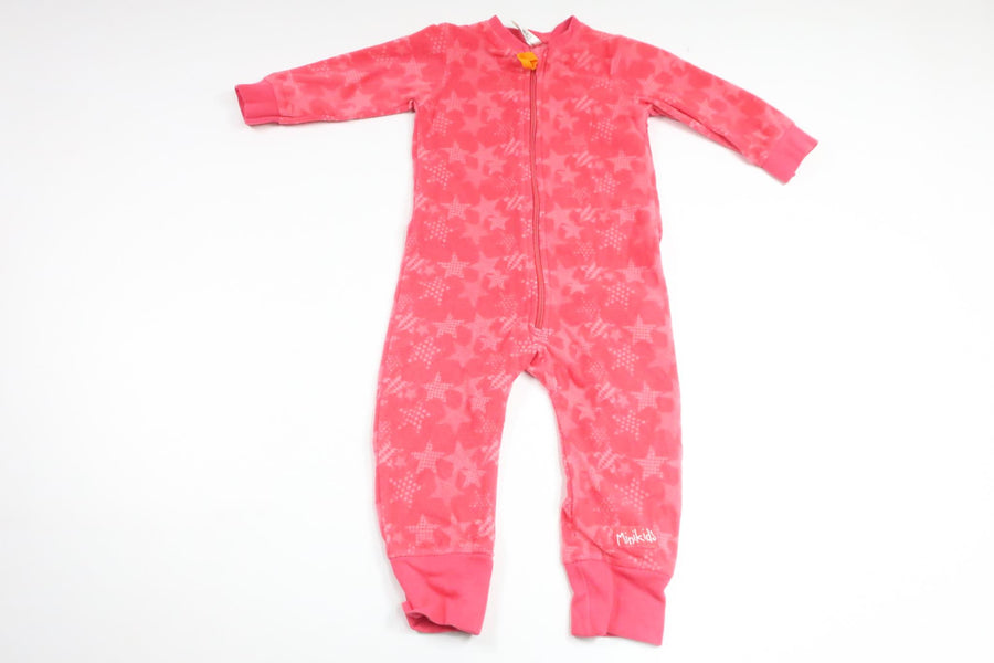 Jumpsuit i fleece från Crossbow - Storlek 74/80 - Rosa
