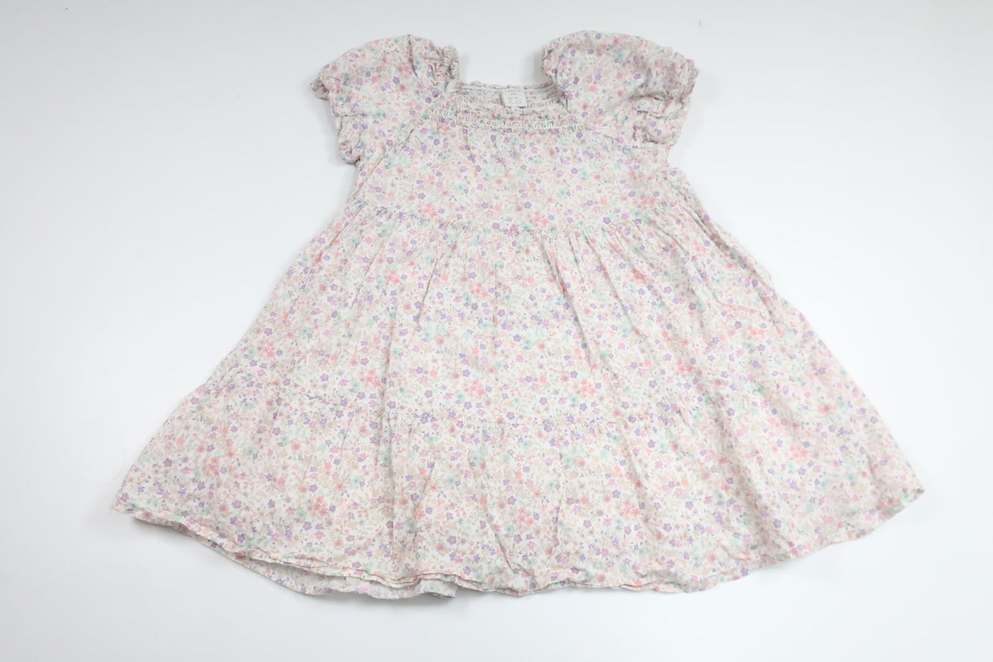 Floral dress from Lindex - Size 98 - Off-white