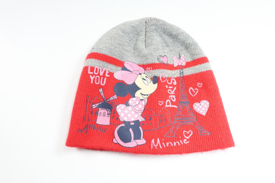 Randig mössa med Mimmi från Disney - Storlek 74/80 - Röd