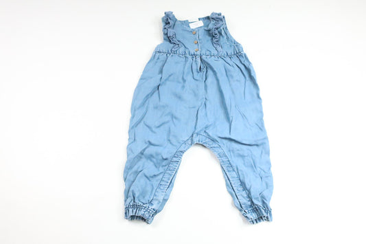 Hängselbyxor från Next - Storlek 74/80 - Denim