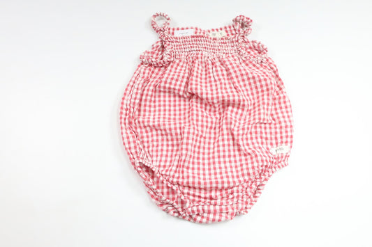 Rutig body från Newbie Limited Edition - Storlek 86 - Röd