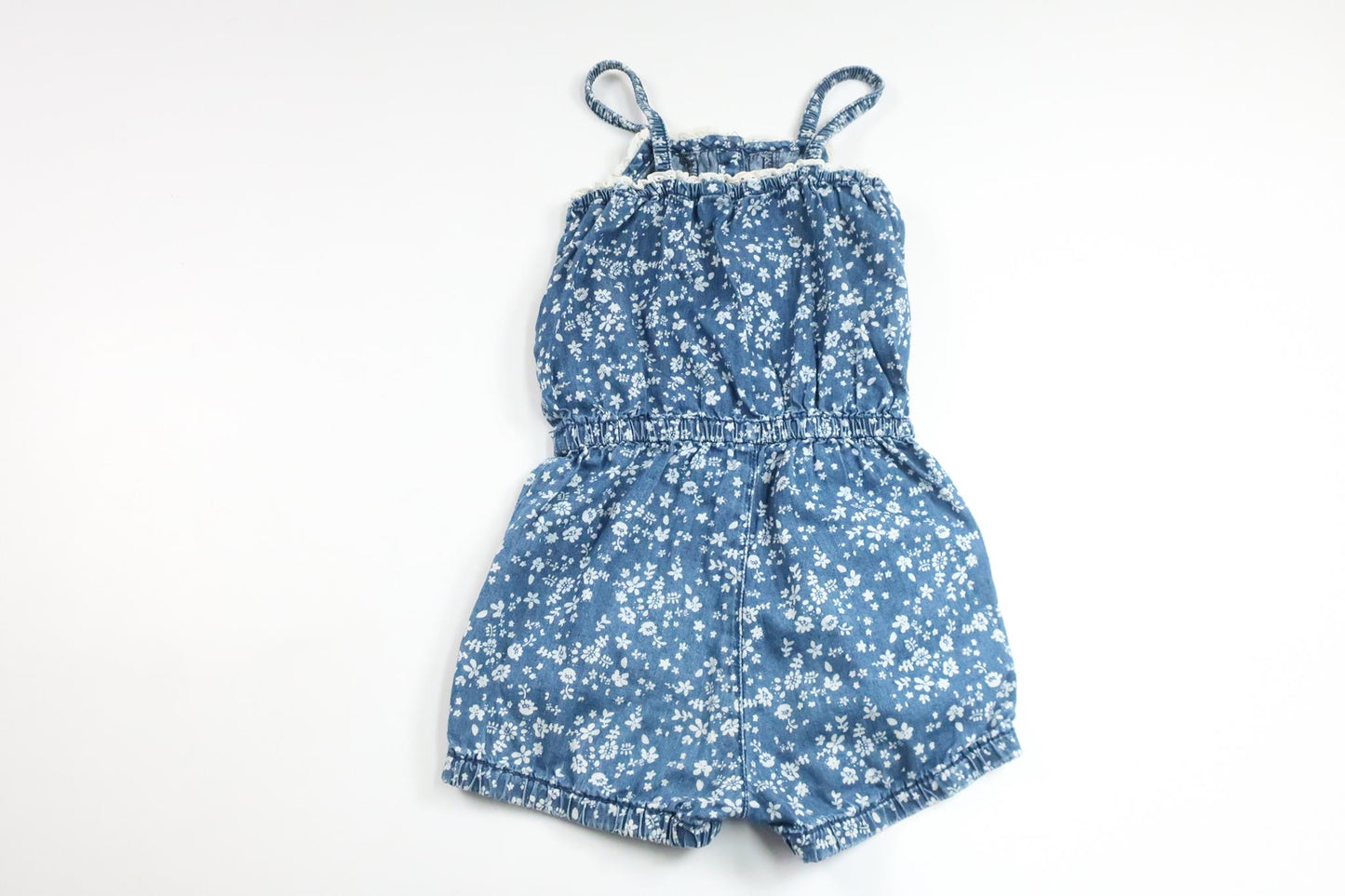 Blommig jumpsuit från Lindex - Storlek 86/92 - Blå