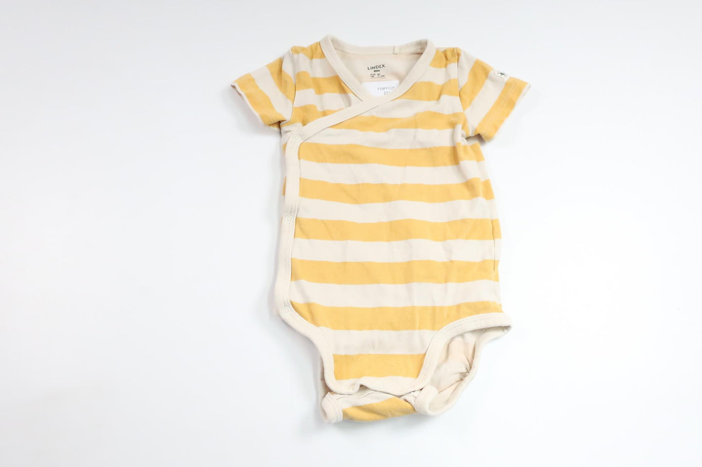 Randig omlottbody från Lindex - Storlek 62 - Gul