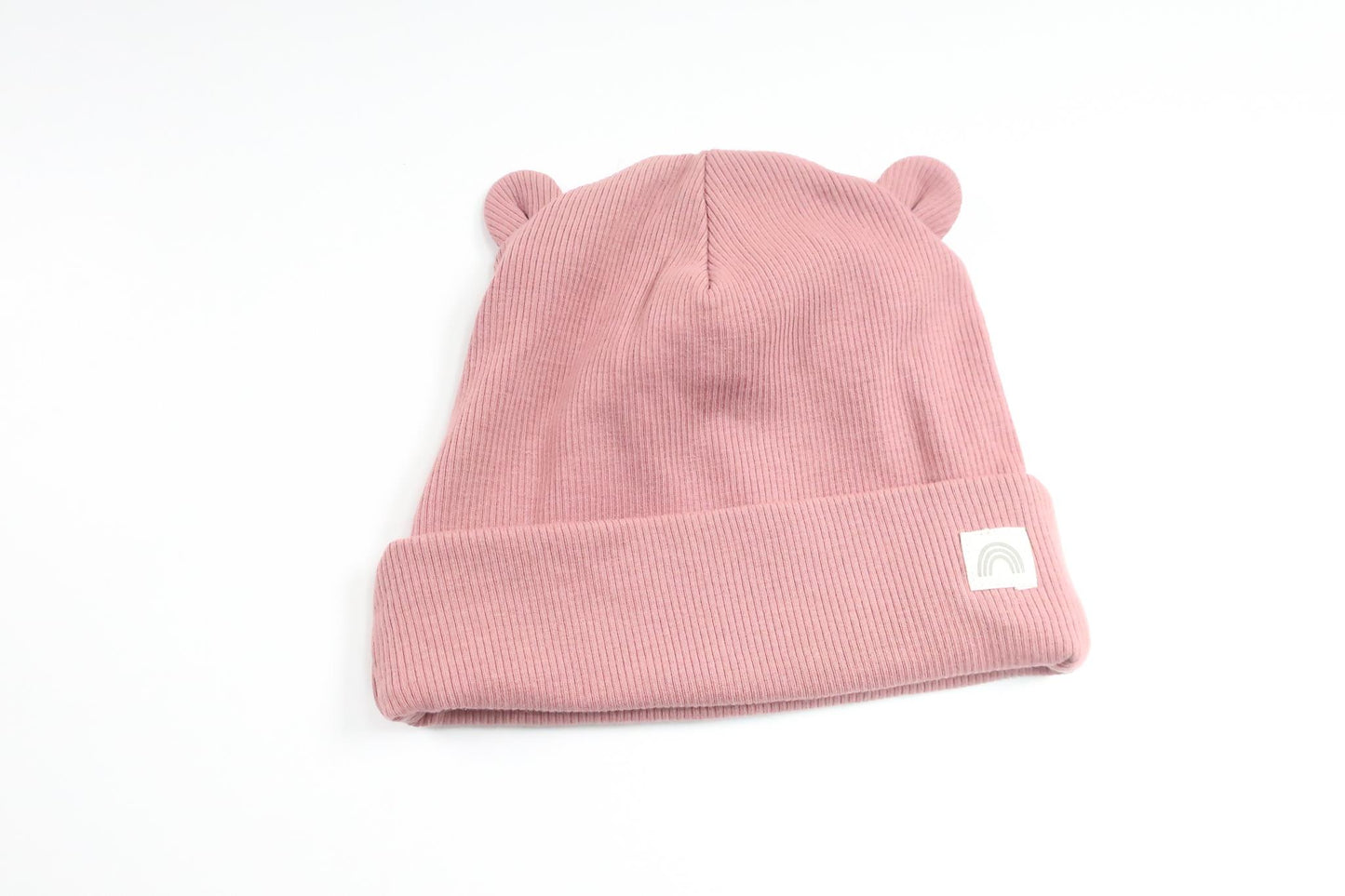 Ribbad mössa med öron från Lindex - Storlek 40/42 - Lila