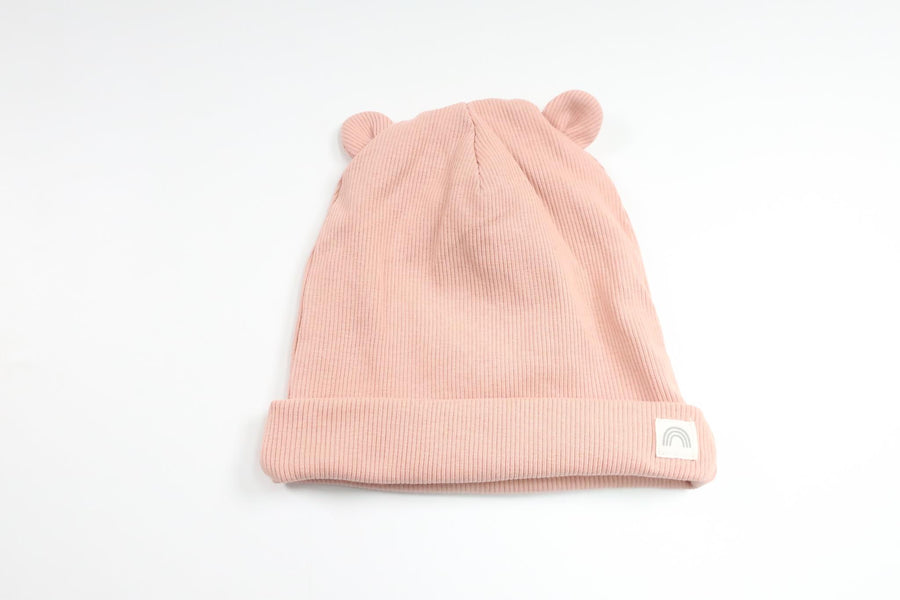Ribbed hat with ears from Lindex - Size 44/46 - Pink