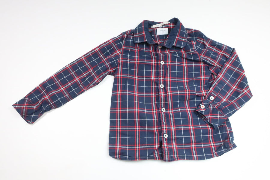 Rutig skjorta från H&M - Storlek 122 - Blå