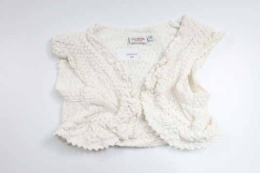 Stickad väst från Kappahl - Storlek 110/116 - Vit