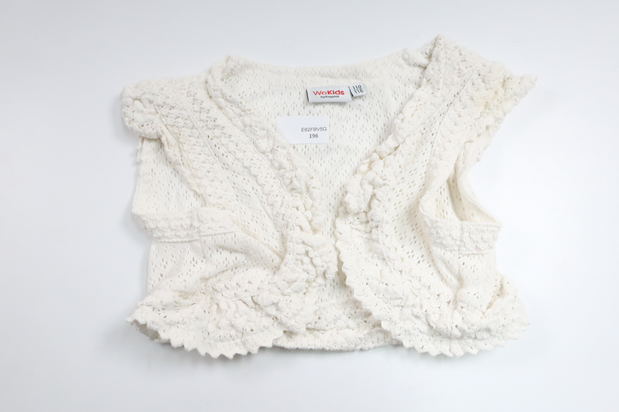 Stickad väst från Kappahl - Storlek 110/116 - Vit