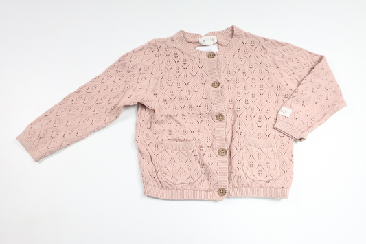 Stickad kofta från Newbie - Storlek 74 - Rosa