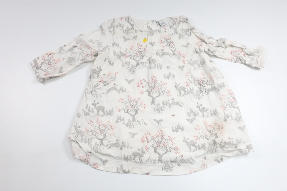 Klänning med djur från Lindex - Storlek 80 - Vit