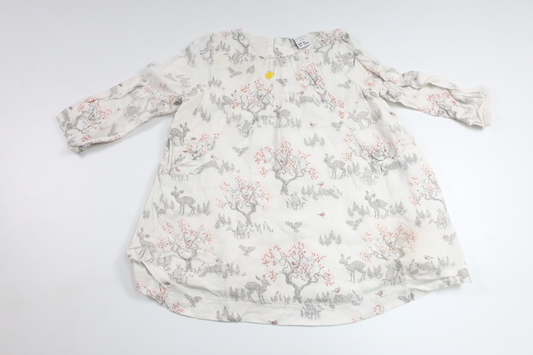 Klänning med djur från Lindex - Storlek 80 - Vit