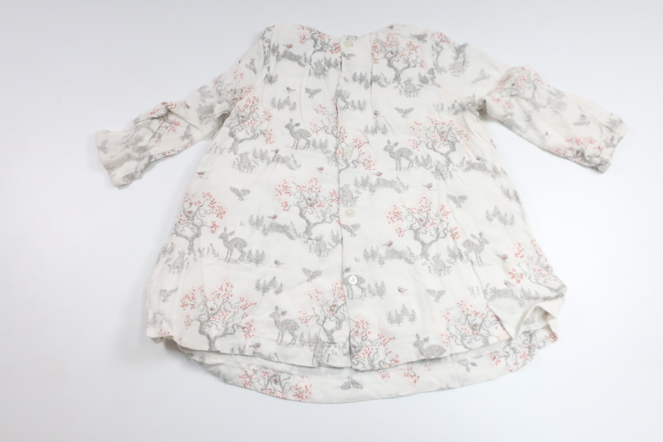 Klänning med djur från Lindex - Storlek 80 - Vit