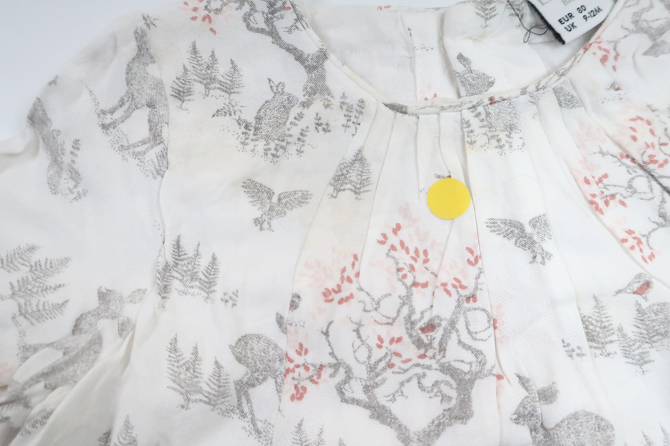 Klänning med djur från Lindex - Storlek 80 - Vit