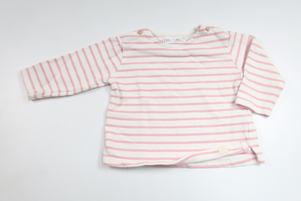 Randig tröja från Zara - Storlek 74 - Vit