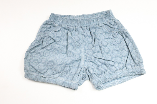Shorts med broderade blommor från Minymo - Storlek 104 - Blå