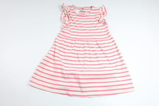 Ribbad klänning från H&M - Storlek 98/104 - Rosa