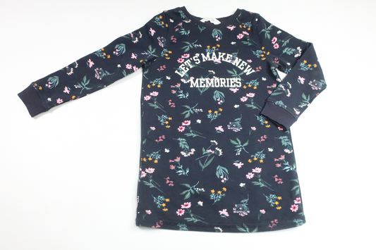 Blommig klänning från H&M - Storlek 110/116 - Marinblå