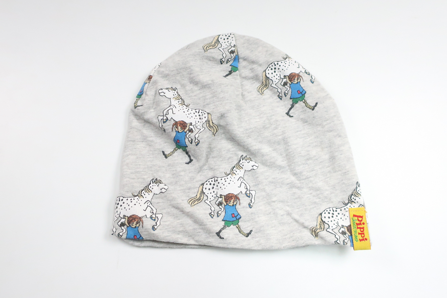 Mössa med Pippi Långstrump från Åhléns - Storlek 50/52 - Grå