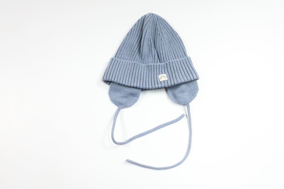 Ribbad mössa från Lindex - Storlek 48/50 - Blå