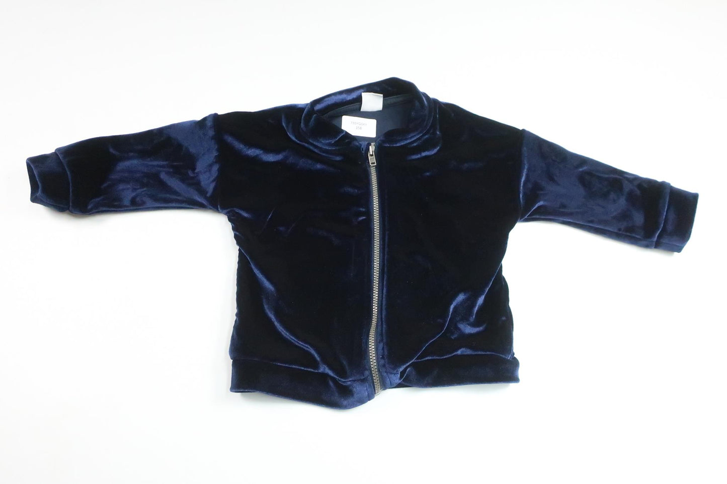 Kofta i velour från Lindex - Storlek 80 - Marinblå