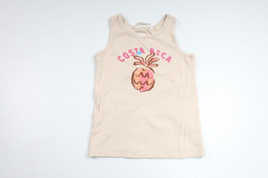 Ribbat linne från H&M - Storlek 110/116 - Beige