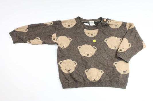 Stickad tröja från H&M - Storlek 74 - Brun