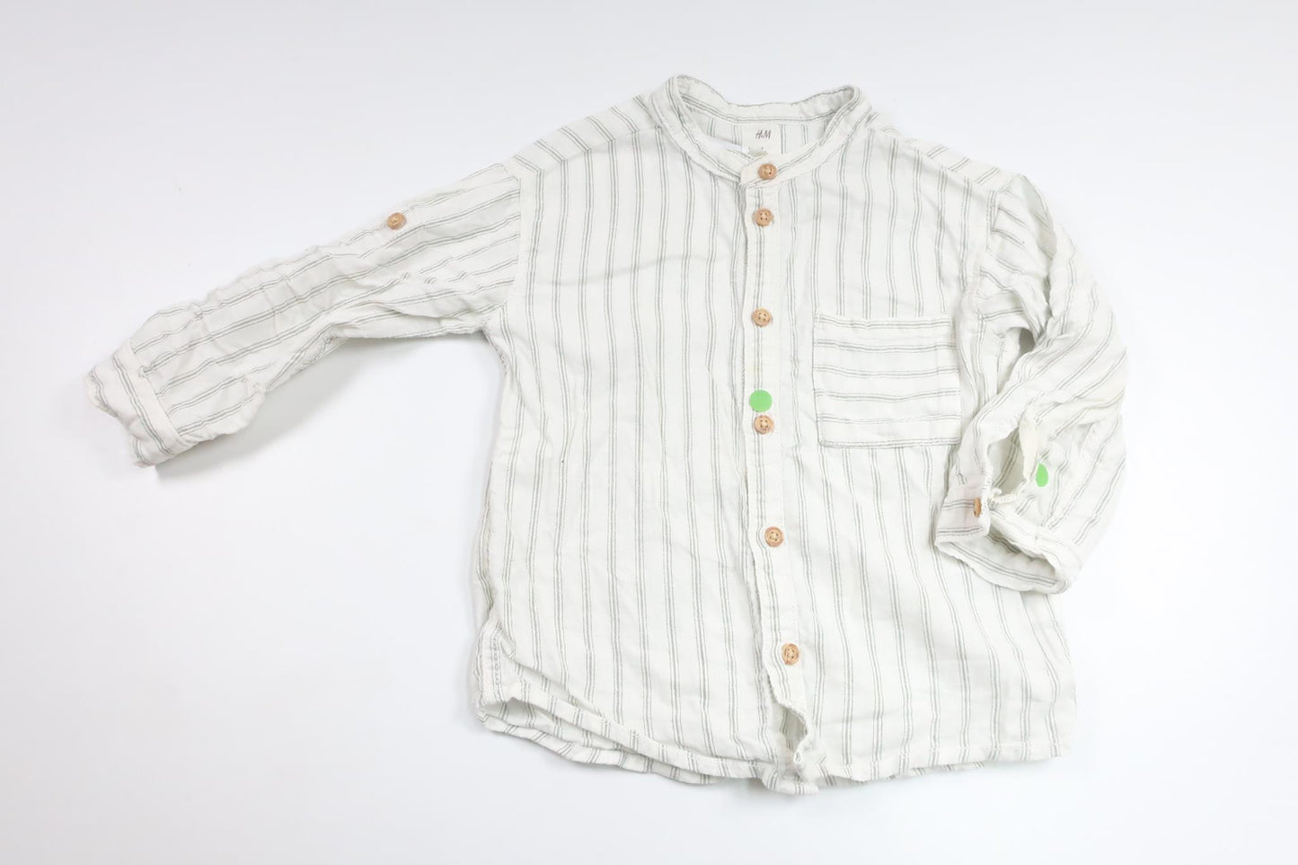 Randig skjorta från H&M - Storlek 86 - Benvit