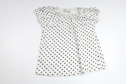 Prickig t-shirt från Lindex - Storlek 116 - Vit