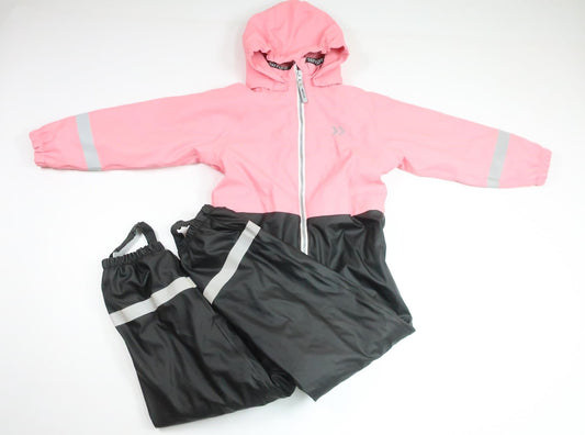 Fleecefodrad regnoverall från Funk - Storlek 120 - Rosa