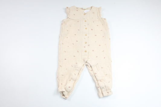 Blommig jumpsuit från H&M - Storlek 74 - Benvit