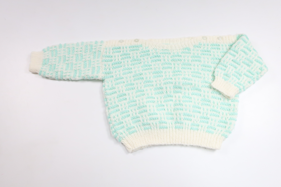 Stickad tröja från Hemstickat - Storlek 62/68 - Blå