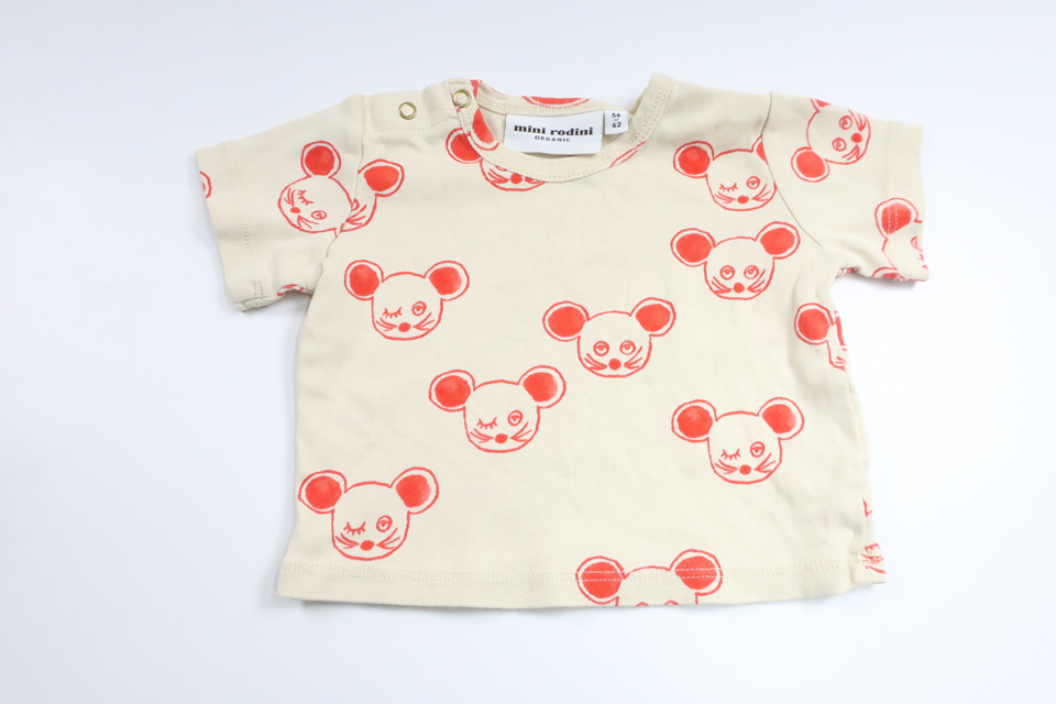 T-shirt från Mini Rodini - Storlek 56/62 - Benvit