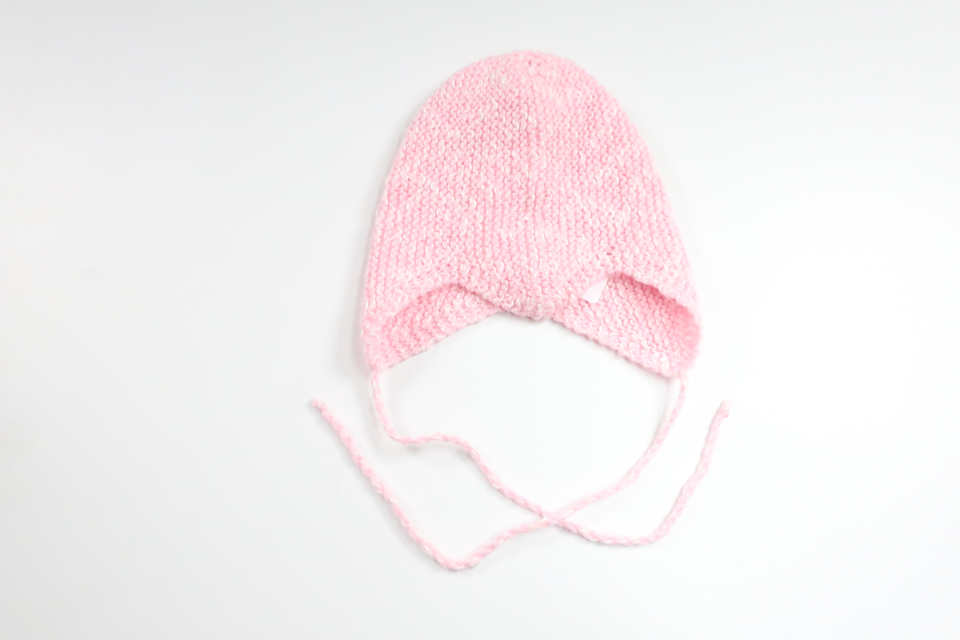 Stickad mössa från Hemstickat - Storlek 56/62 - Rosa