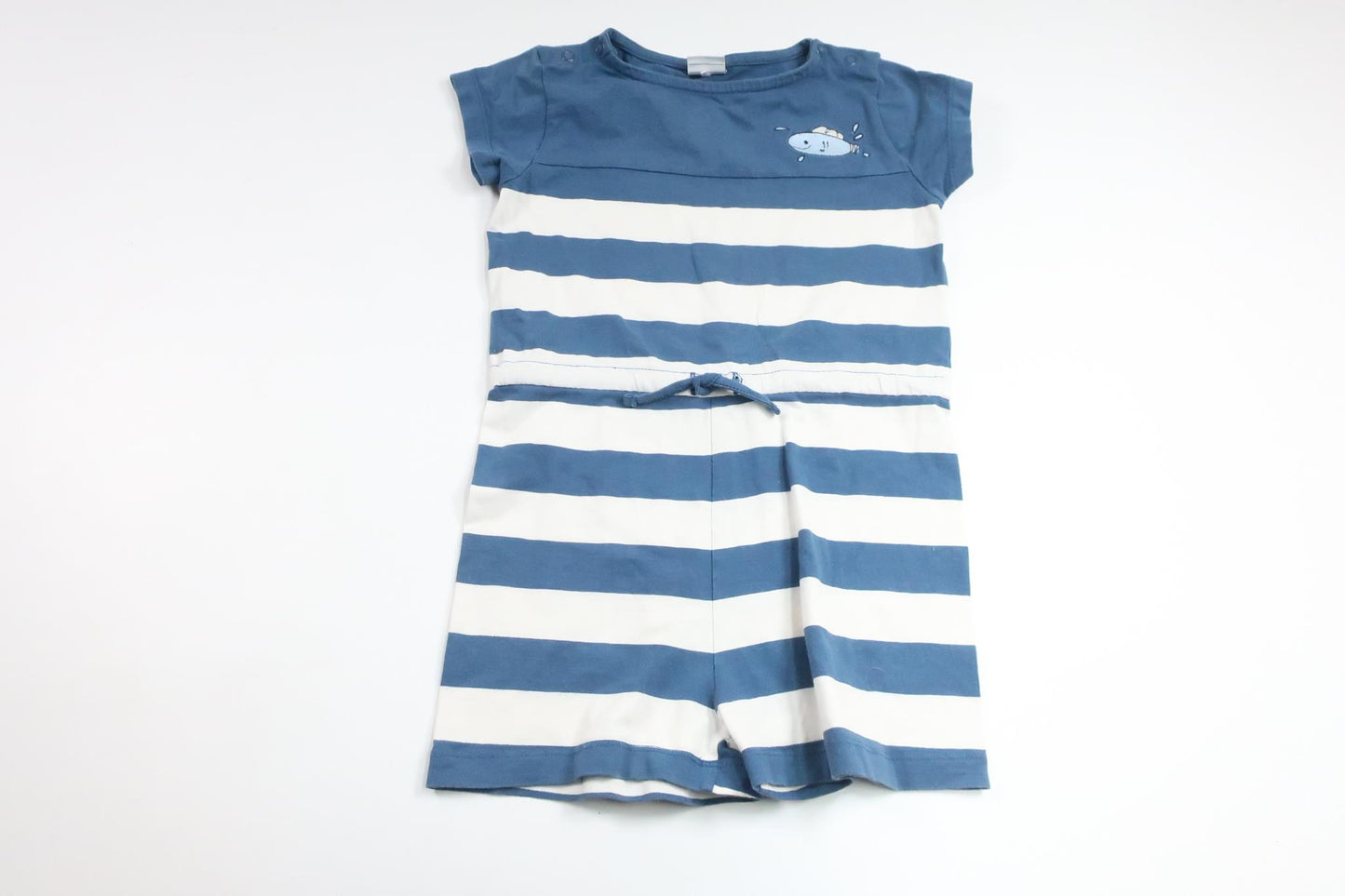 Randig jumpsuit från Polarn o. Pyret - Storlek 104 - Blå