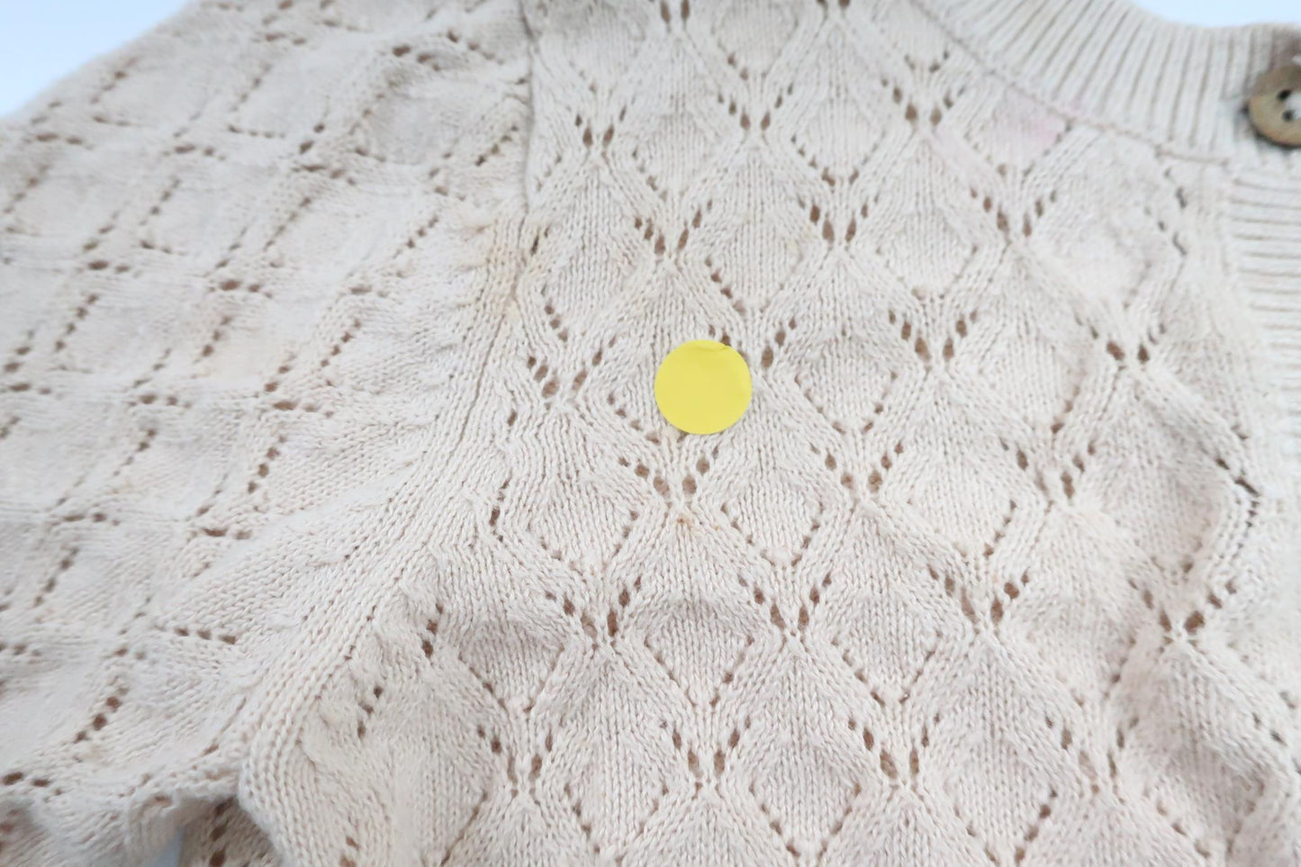 Stickad kofta från Newbie - Storlek 86 - Beige