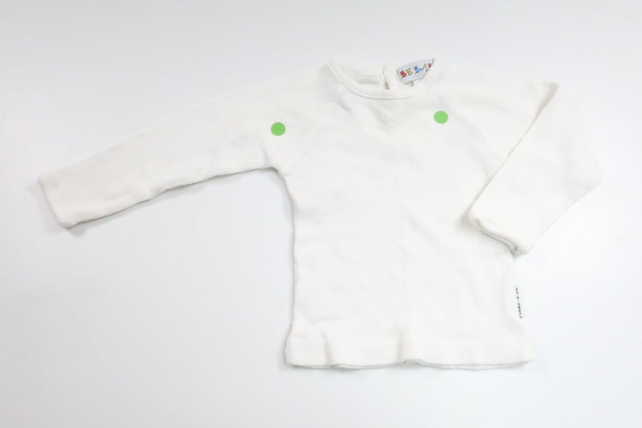 Ribbad tröja från Bebaby - Storlek 62/68 - Vit