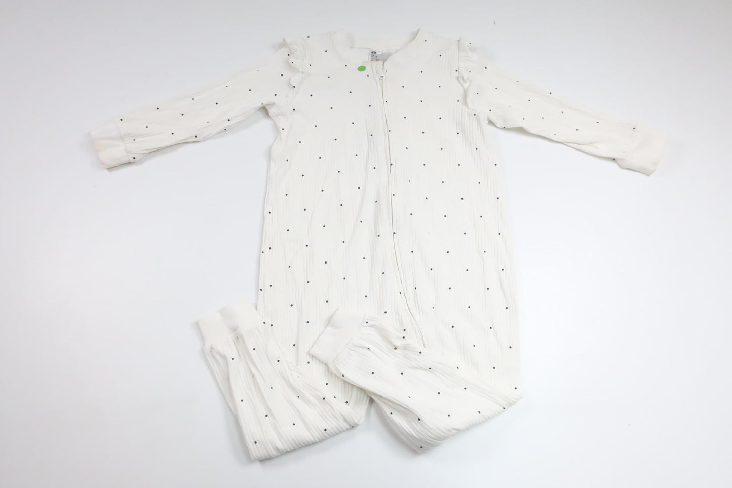 Ribbad pyjamas från H&M - Storlek 98 - Vit