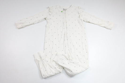 Ribbad pyjamas från H&M - Storlek 98 - Vit