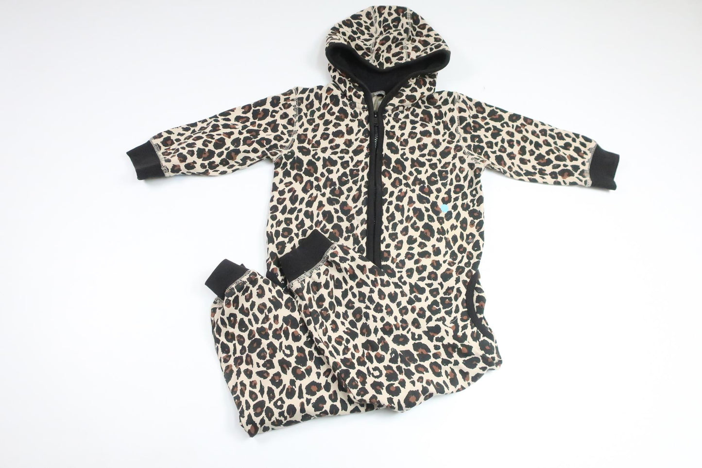 Leopardmönstrad overall/jumpsuit från Lindex - Storlek 86/92 - Beige