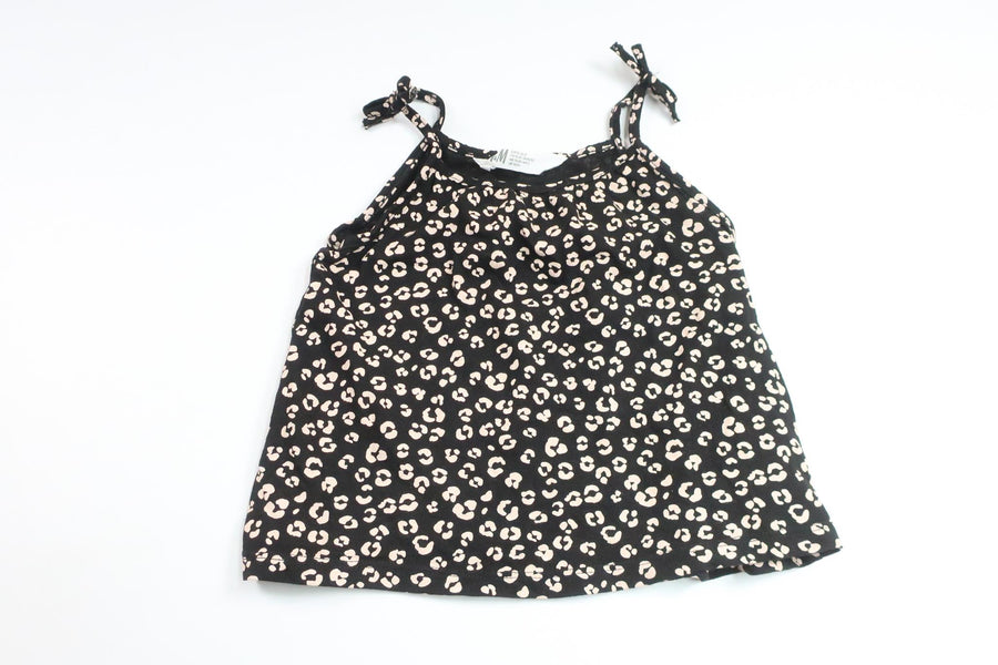 Leopardmönstrat linne från H&M - Storlek 92 - Svart