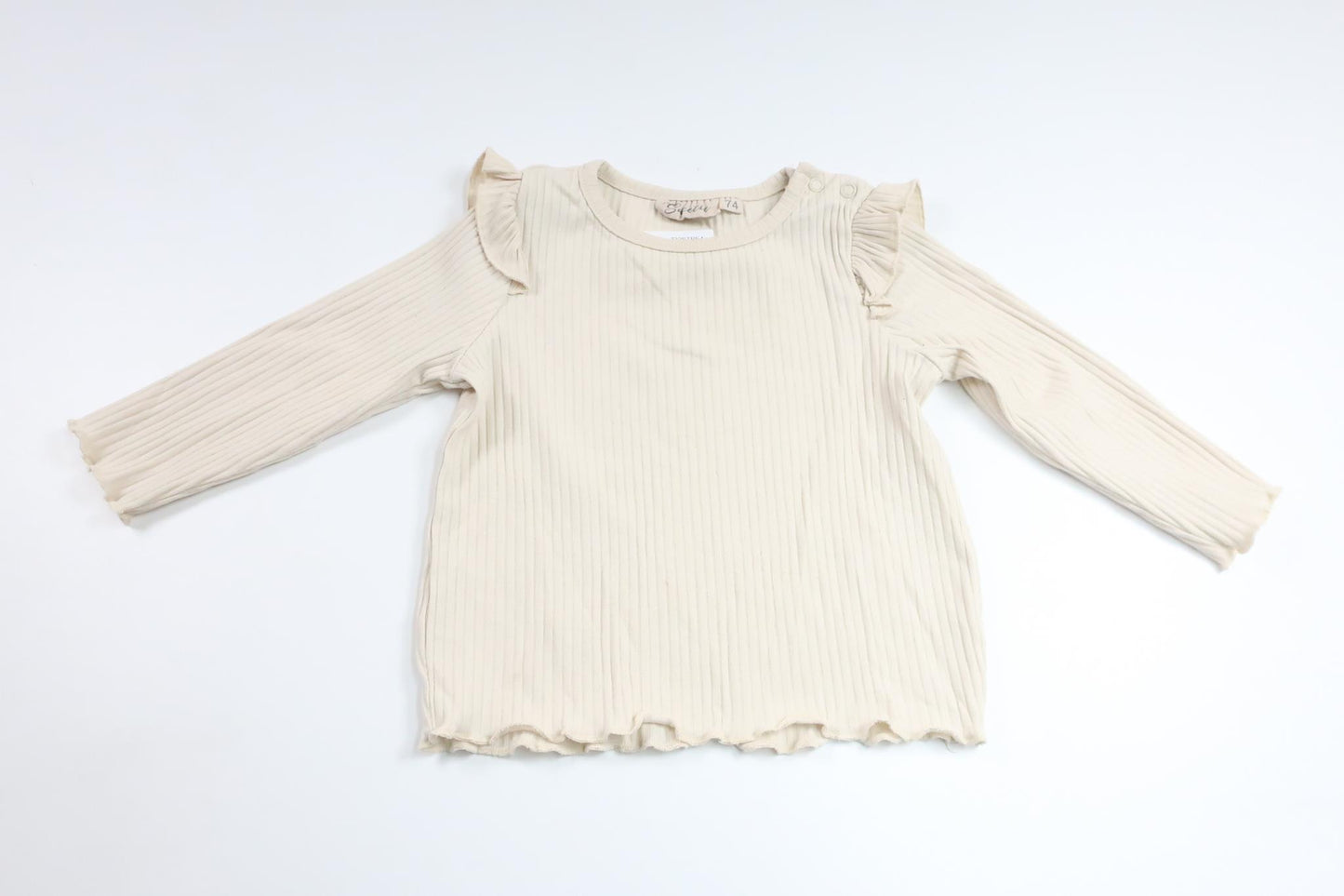 Ribbad tröja från Sweetie - Storlek 74 - Benvit