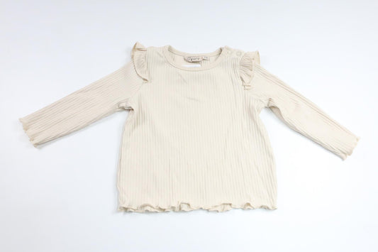 Ribbad tröja från Sweetie - Storlek 74 - Benvit