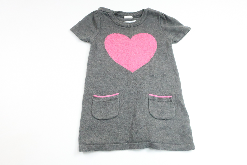 Stickad klänning från H&M - Storlek 74 - Grå