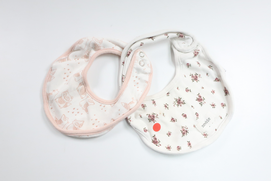 Tvåpack haklappar från Newbie - Storlek One size - Rosa