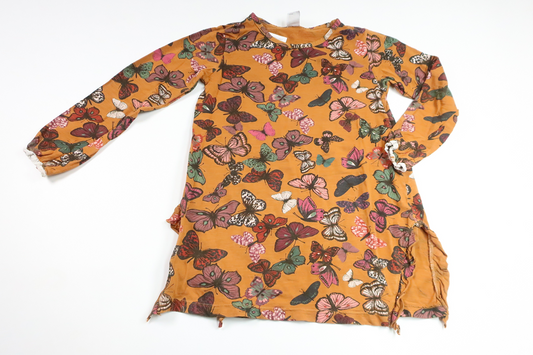 Klänning med fjärilar från Lindex - Storlek 122 - Brun