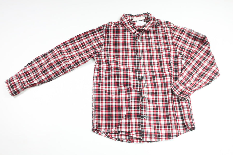 Rutig skjorta från Kappahl - Storlek 116 - Röd