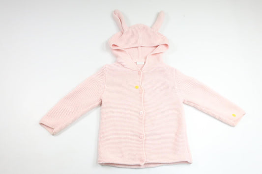 Stickad munkjacka från Next - Storlek 86 - Rosa