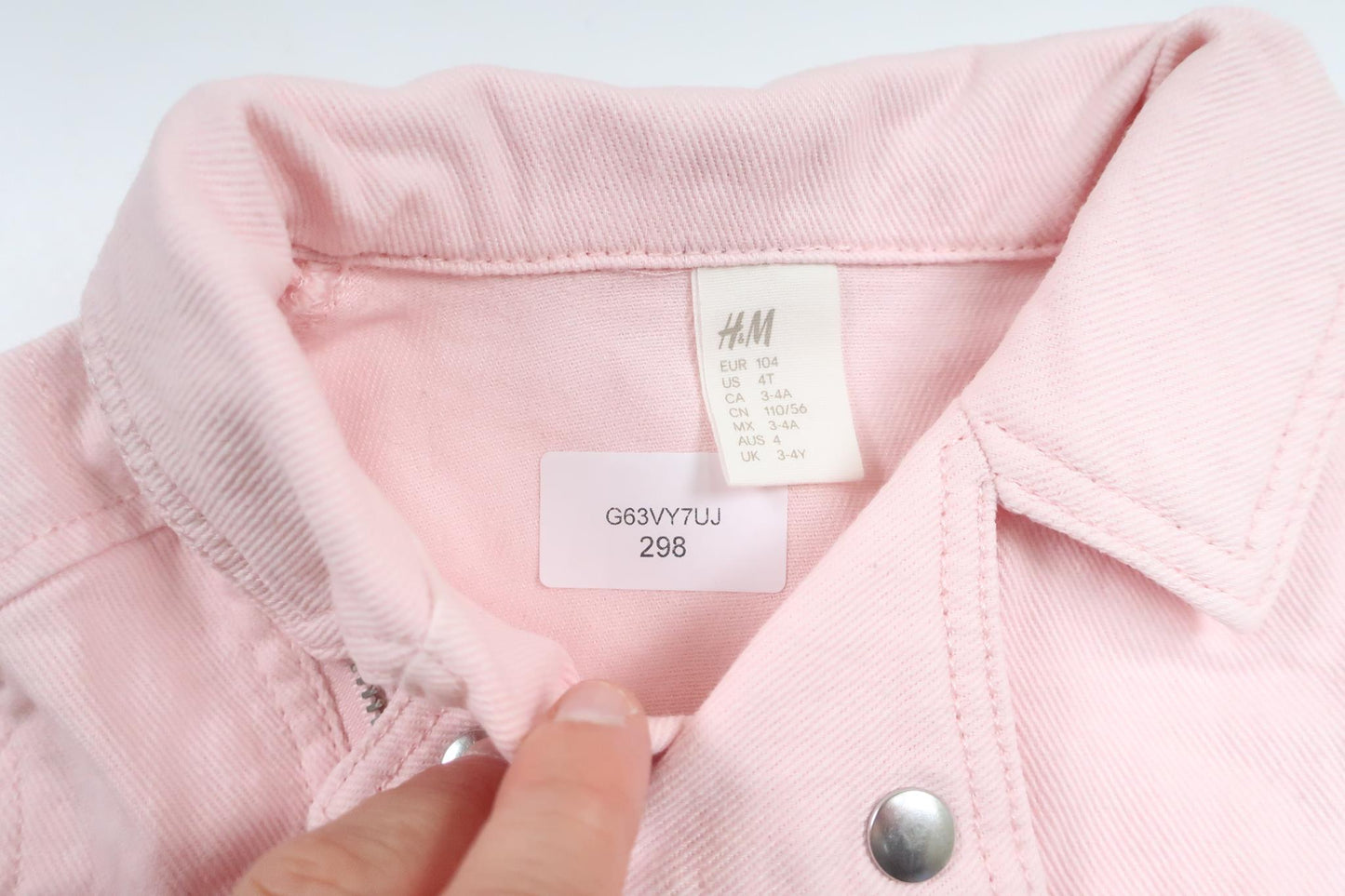 Jeansjacka från H&M - Storlek 104 - Rosa