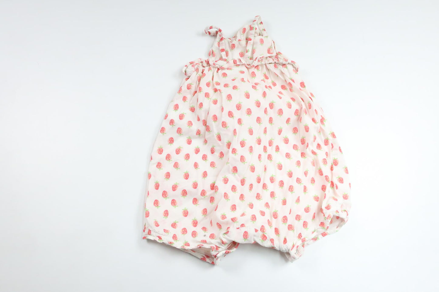 Jumpsuit med jordgubbar från H&M - Storlek 68 - Vit